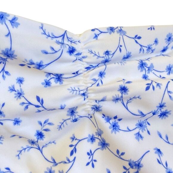 Andie Blue White Symi Ditsy Floral Print Bikini Bottom Sz L NWT - Picture 8 of 16